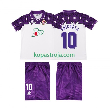 Billiga Fotbollströjor ACF Fiorentina RUI COSTA 10 1992 1993 Retro Barn Borta tröja Kortärmad